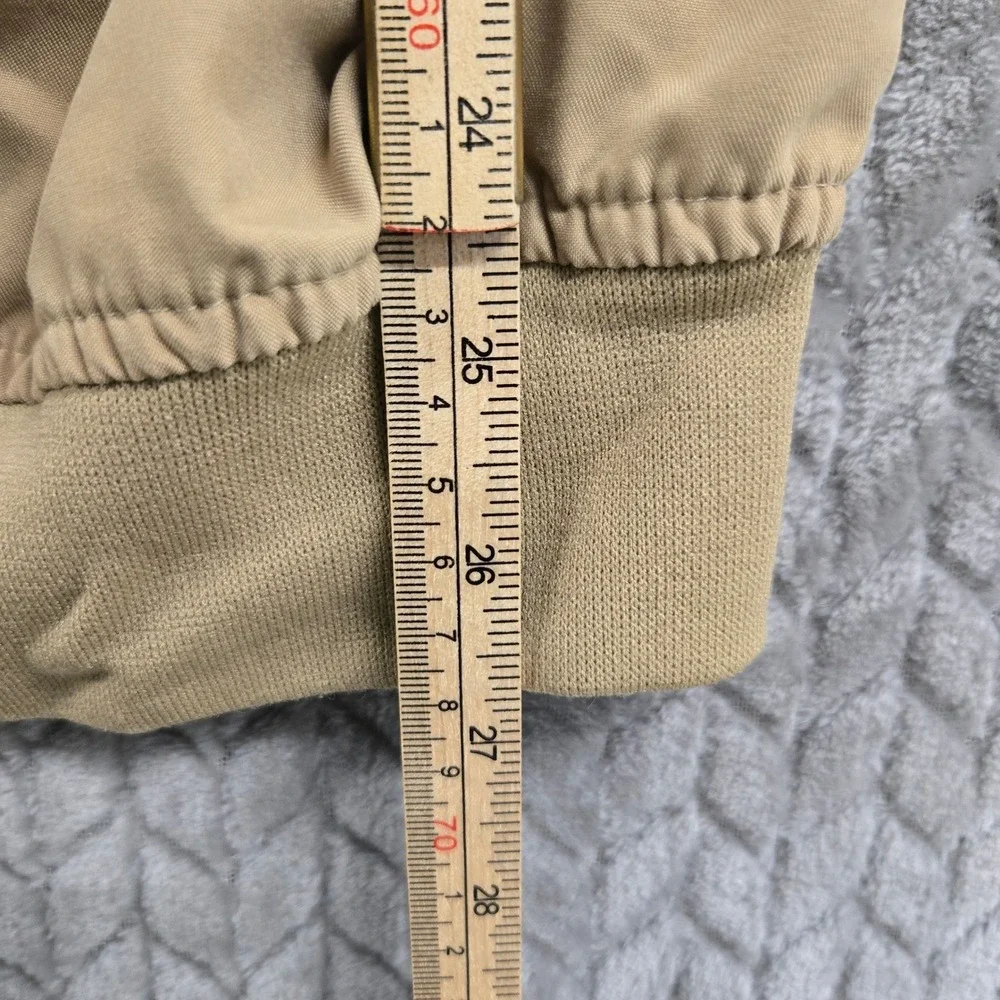 Zero Restriction Mens Lightweight Golf Vest Tan Khaki Microfiber Mock Neck Large